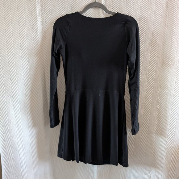 Oh Polly Devi black mini dress long sleeve sweetheart Size 10 LBD Club Party - Picture 10 of 11